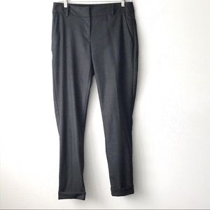 Eileen Fisher Dark Grey Cuffed Wool Slacks Size 2